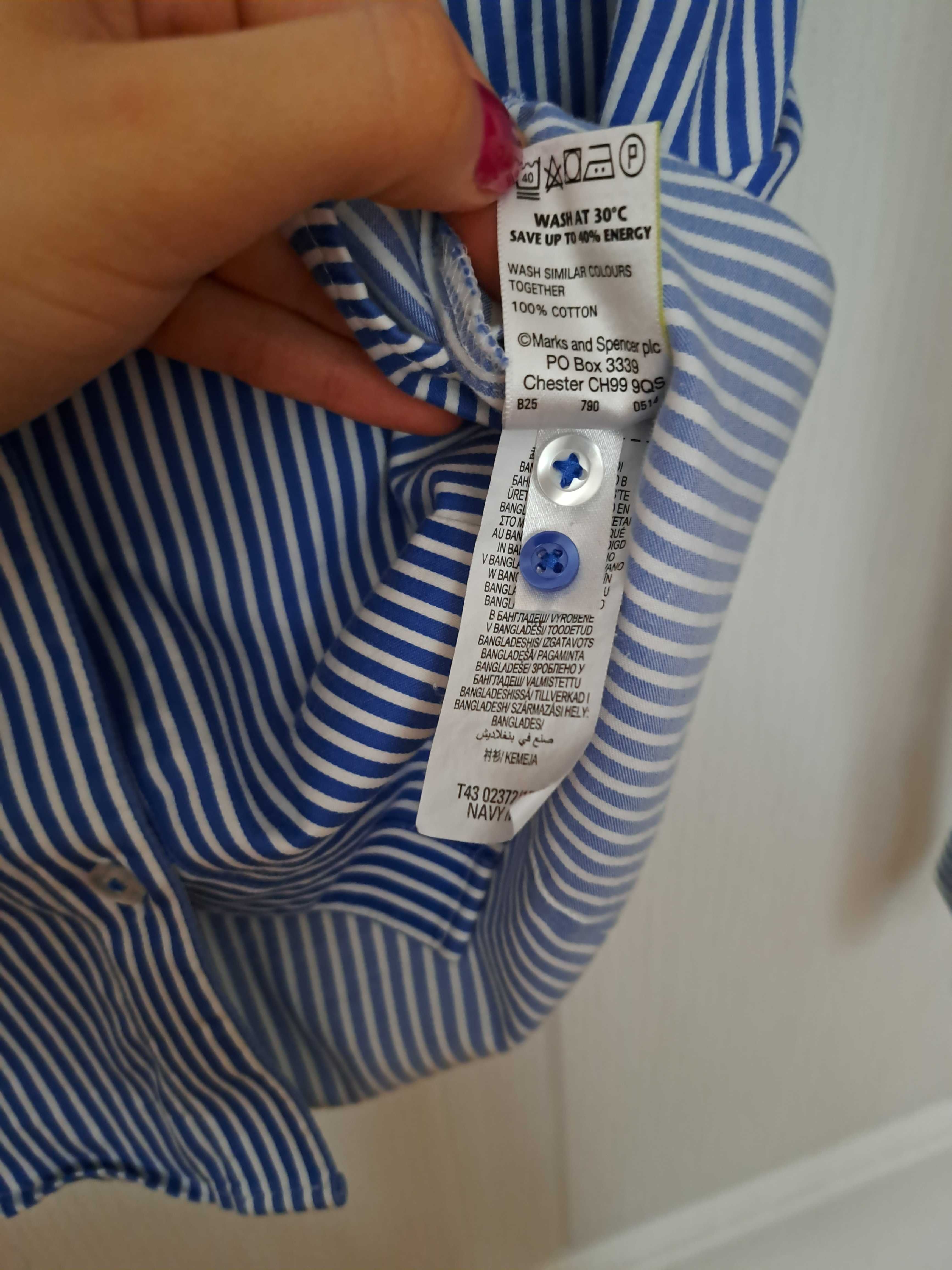 Damska koszula w paski M&S Collection roz. XS/S 100% bawełna