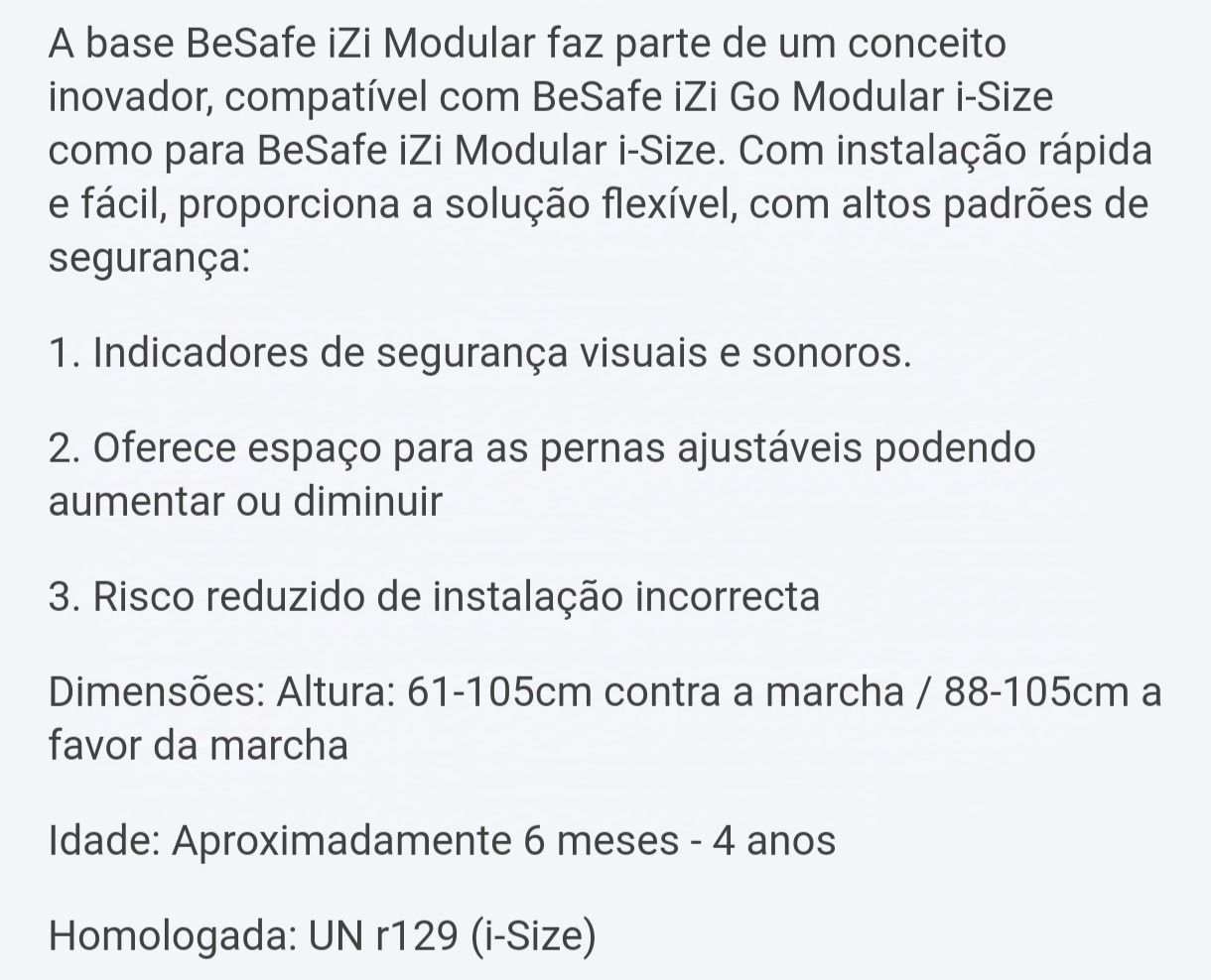 Vendo ovo be safe com isofix