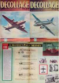 34 números da revista francesa de aviação "DECOLLAGE" (1946-48)