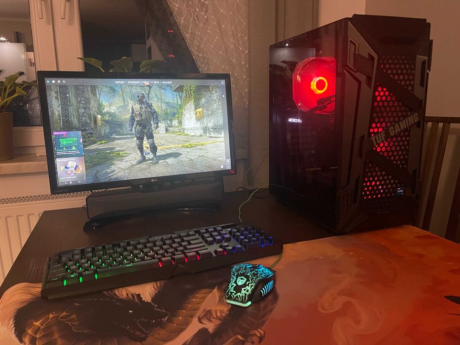 Zestaw Komputerowy Do Gier. LED24/i5 11400F/32gb/RTX3060 12gb/m.2/WiFi