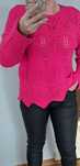 Różowy neonowy amarantus sweter kardigan cocomore 38-42 M-Xl
