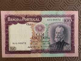 NOTA DE 100 ESCUDOS 1961 ( POUCO CIRCULADA ) PEDRO NUNES