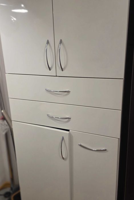 Szafka łazienkowa slupek biala lakierowana 2,23x70x42 cm