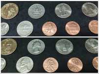 Coleção Especial de Moedas e Notas dos Estados Unidos Excelente Estado