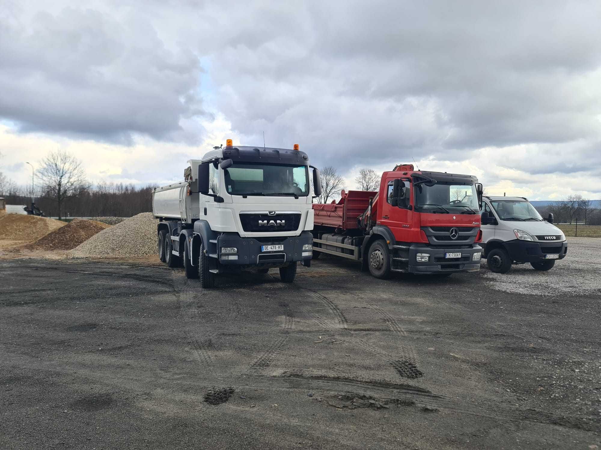 USŁUGI TRANSPORTOWE WYWROTKĄ materiałów sypkich od 1 - 27 ton OPOCZNO