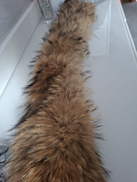 JENOT NATURALNY 80cm kołnierz przypinka dopinka obszycie