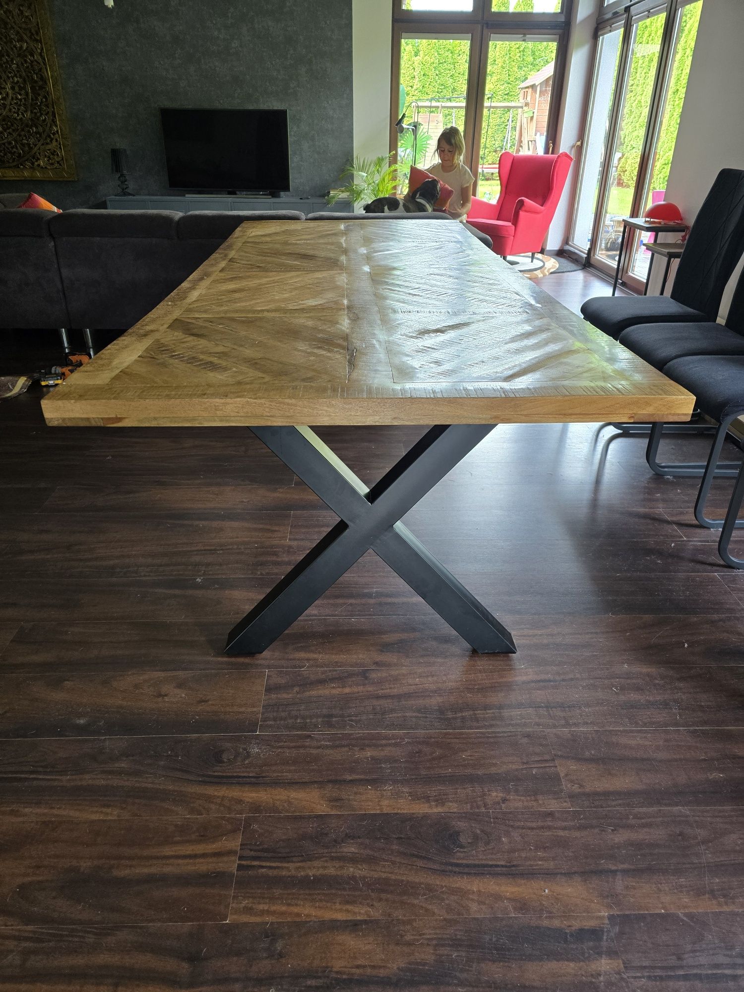 Duży stół Mozaik Mango - 240x100x77
