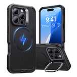 Etui Esr Cyber Tough Halolock Z Stojakiem Do Iphone 16 Pro Max Czarne