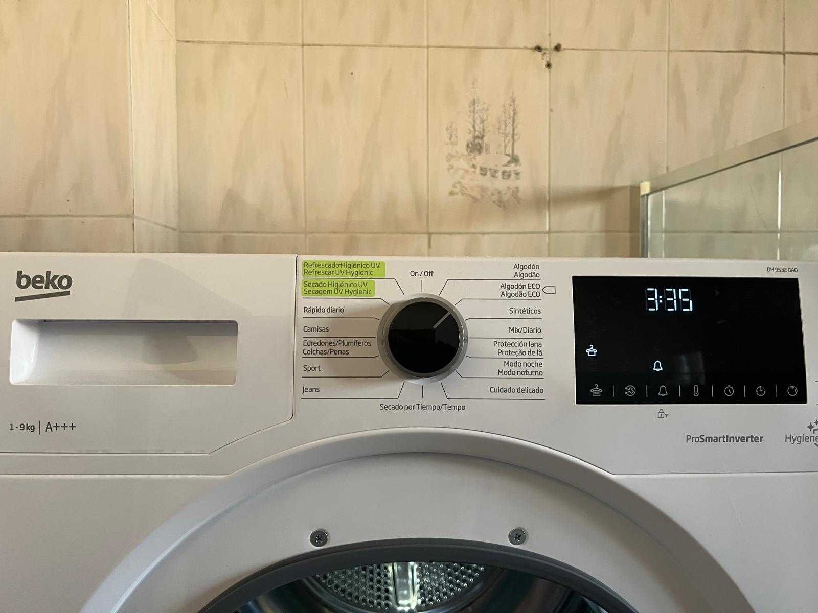 Máquina de Secar Roupa Beko DH 9532 GAO – 9kg, Bomba de Calor