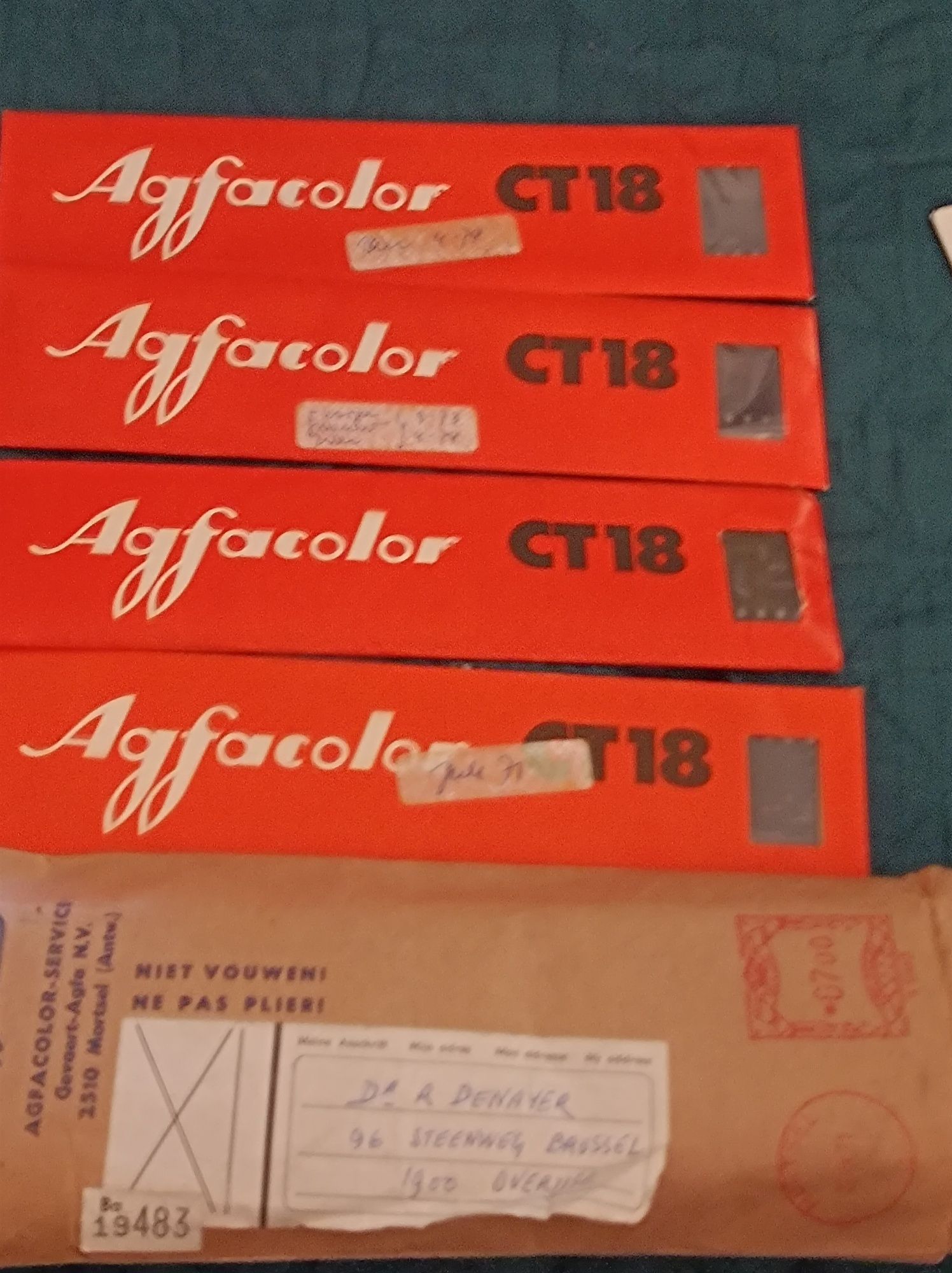 Agfacolor klisze,negatywy ,list 71 rok