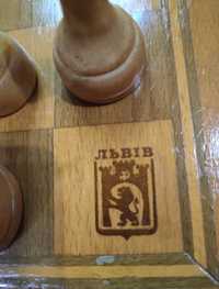 Набор УССР Львов деревянные шахматы 42х42 см.