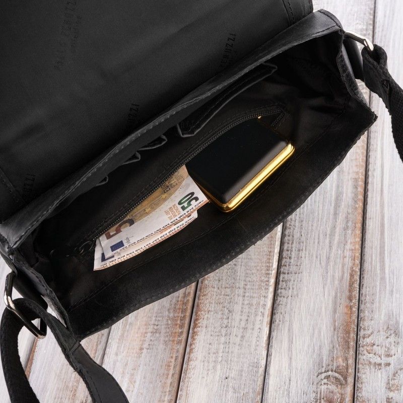 Skórzana męska torba na ramię w stylu vintage Paolo Peruzzi T-91-HBL