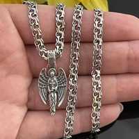 Серебряная цепочка с кулоном Ангел Хранитель