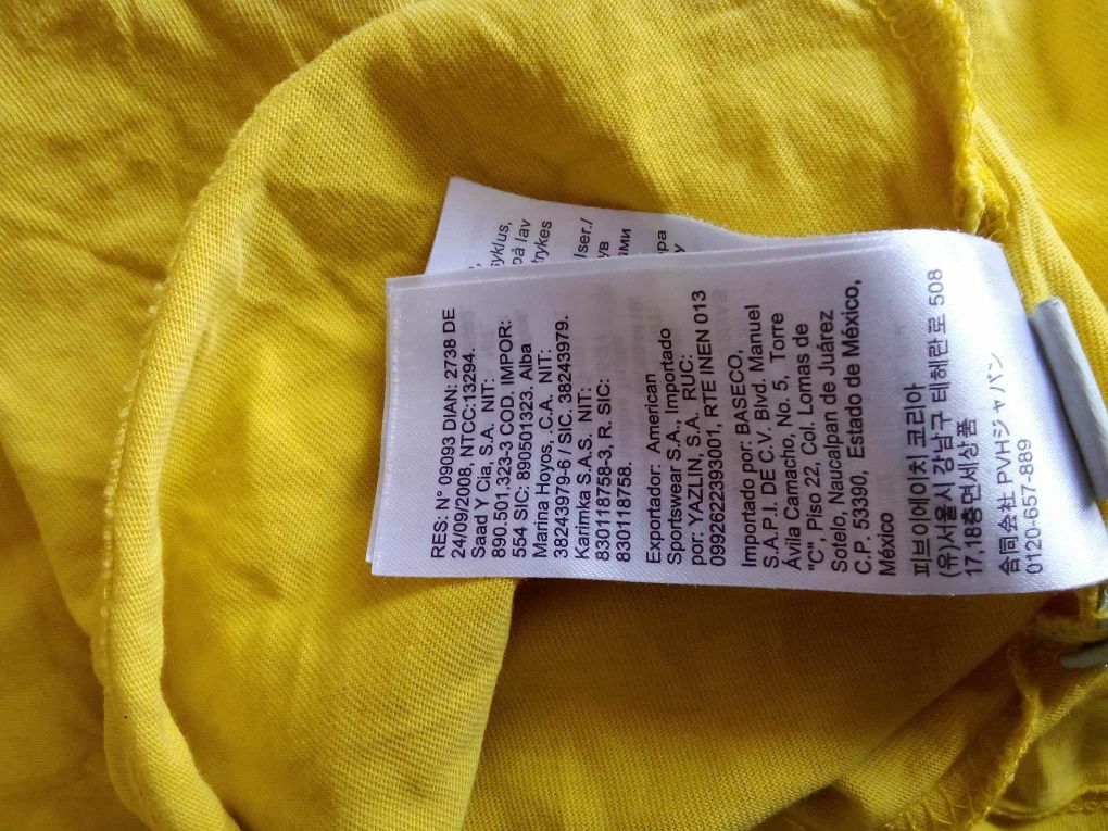 Żółta koszulka Calvin klein