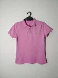 Ralph Lauren t-shirt różowa koszulka polo L