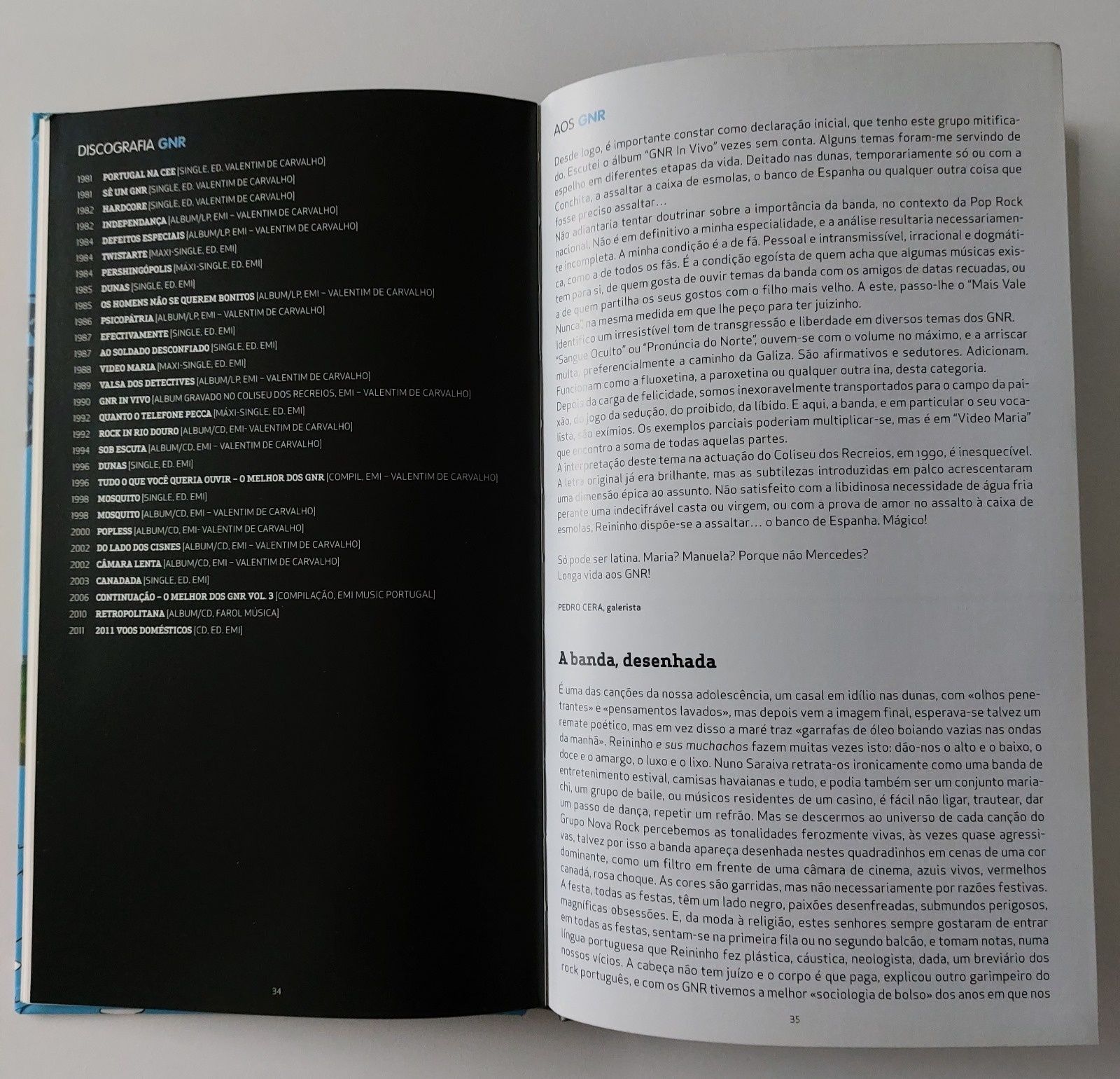 CD e livro de banda desenhada dos GNR