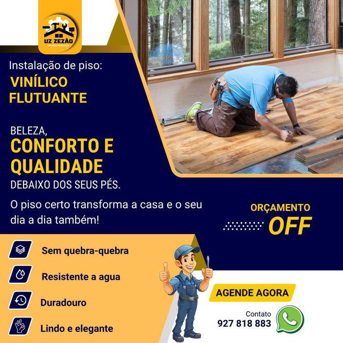 Piso Vinílico, Flutuante e Remodelações com Qualidade Garantida