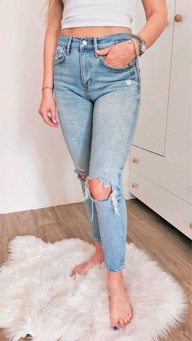 Spodnie jeansy niebieskie Zara r.M 38