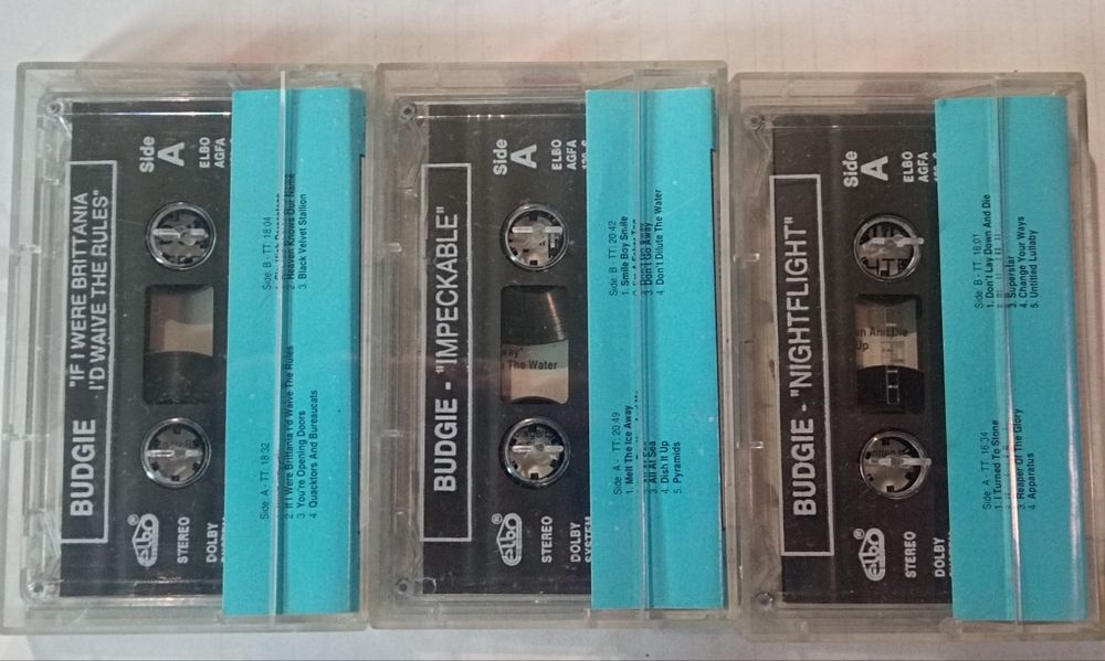 Budgie kasety magnetofonowe 3 tytuły