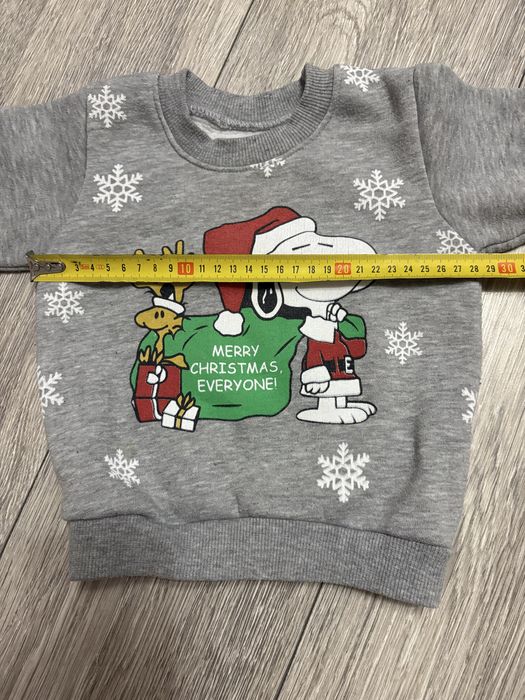 Світшот дитячий новорічний на флісі 1-2 роки