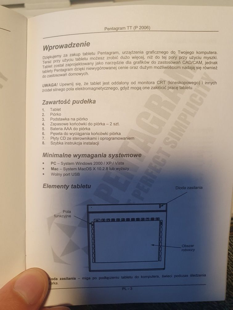 Tablet graficzny Pentagram ThinType