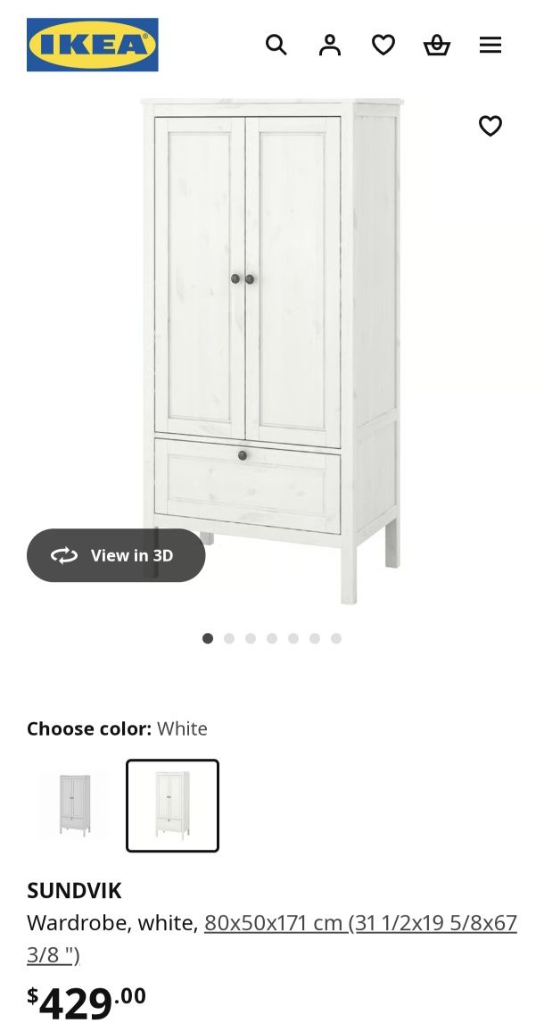 Roupeiro criança IKEA branco