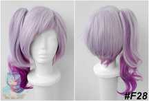 Dark Lux League of Legends LoL cosplay fioletowa peruka z kitką wig