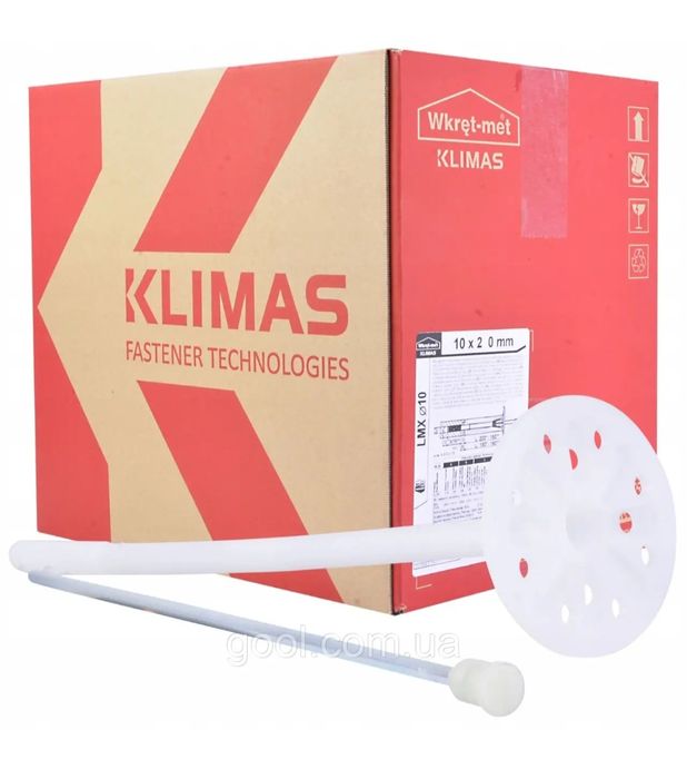 Дюбель Wkret-Met Klimas LFMG 10х260мм парасолька для пінопласту та ват