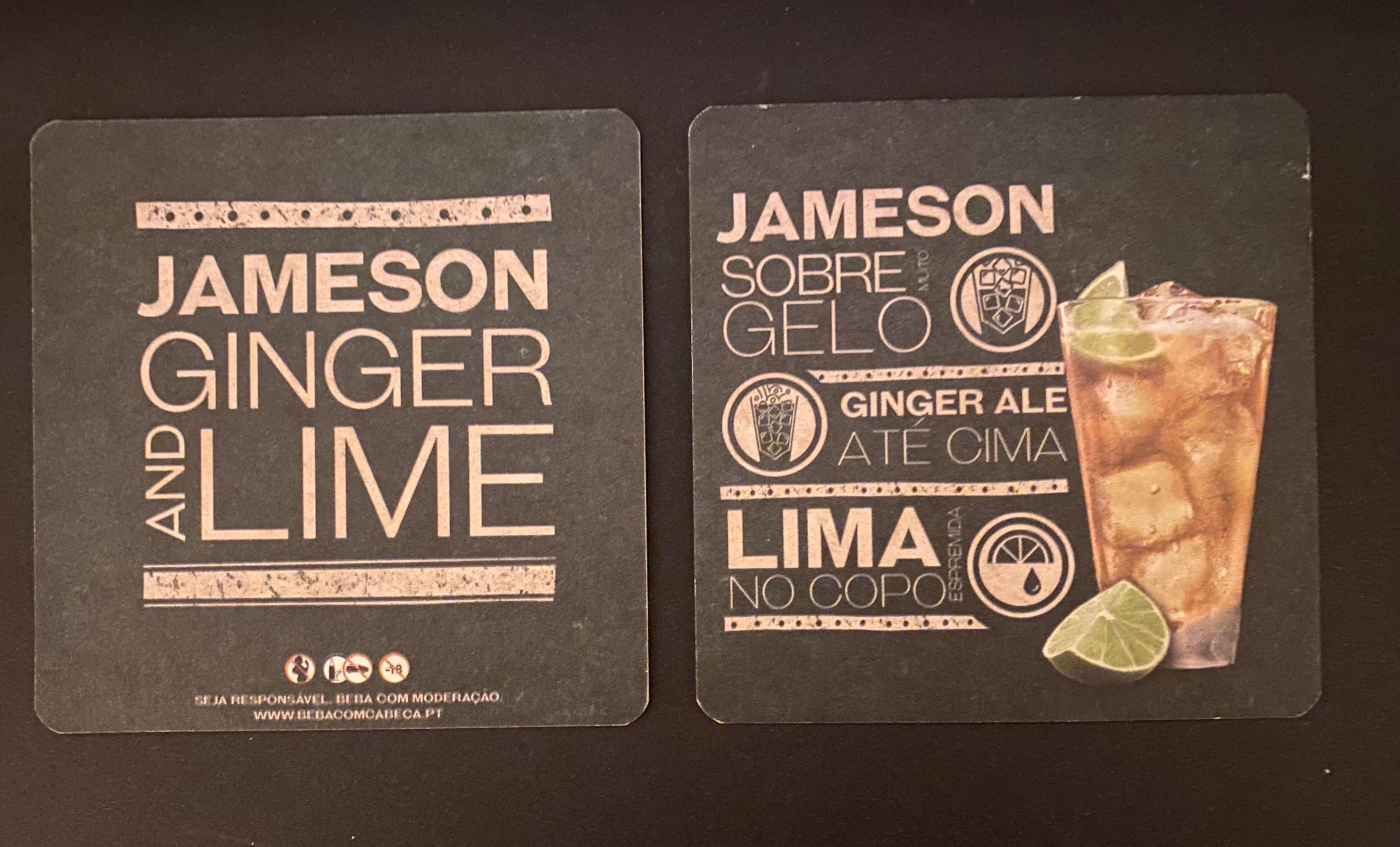 Bases para copos - Whisky - Jameson sobre Gelo - Jameson