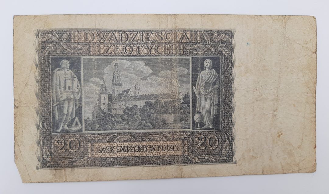 Stary Banknot kolekcjonerski Polska 20 zł 1940