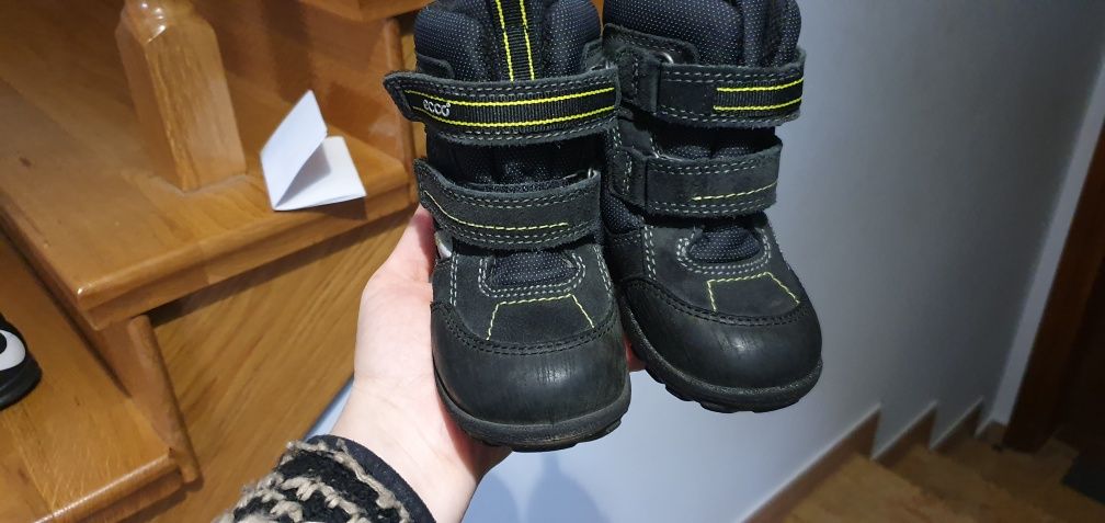 Kozaki Ecco Skóra  r 22 jak nowe dł.wkł 13,5cm Gore tex