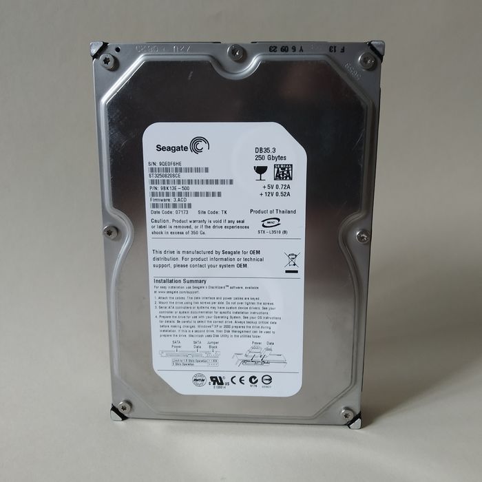 Жесткий диск HDD Seagate 250 GB