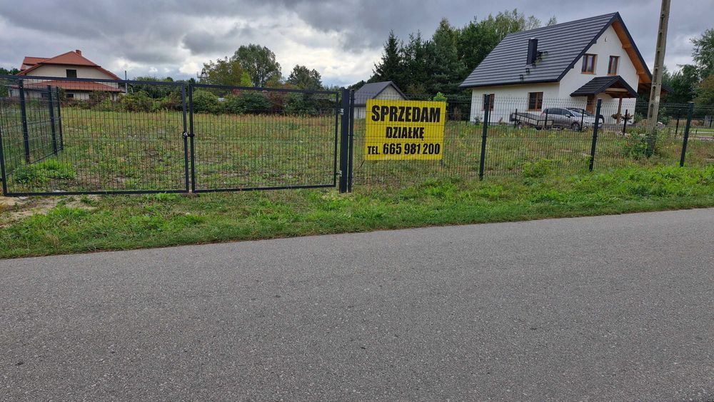 Działka budowlana 2125 m2 Mysłaków, ogrodzona, war.zabudowy