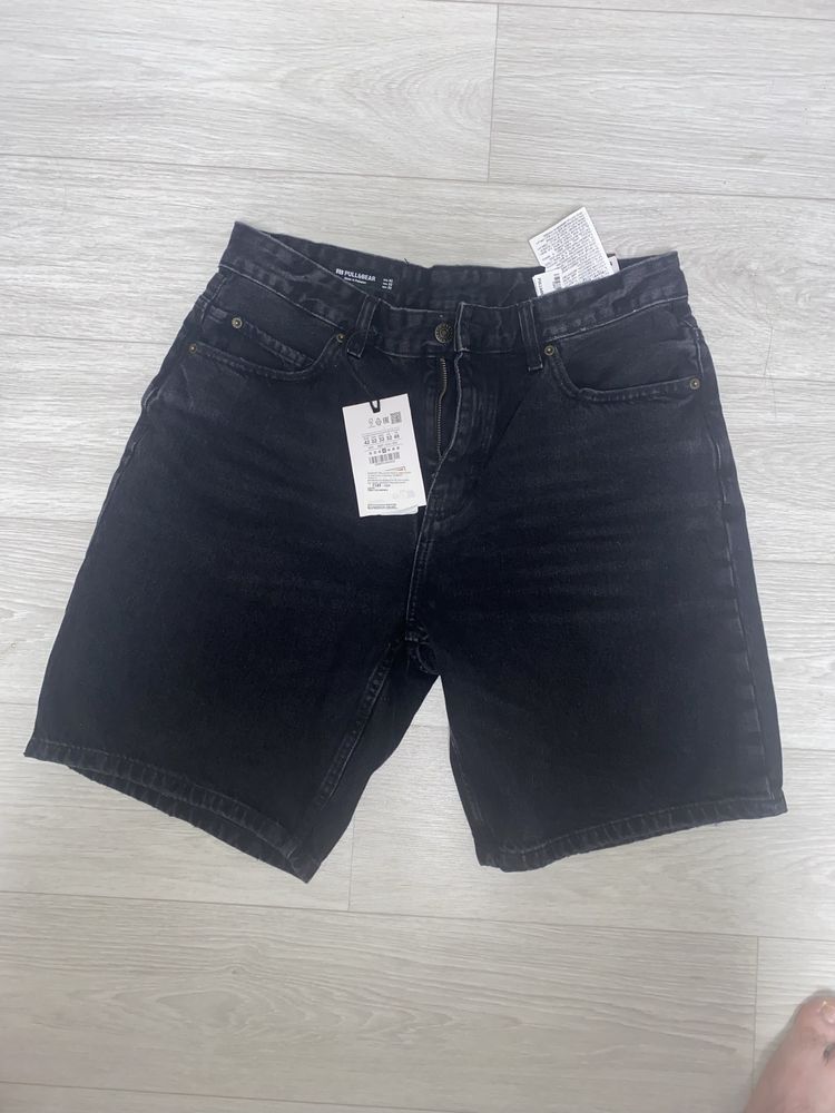 Джинсові шорти стандартного крою pull&bear standard jeans