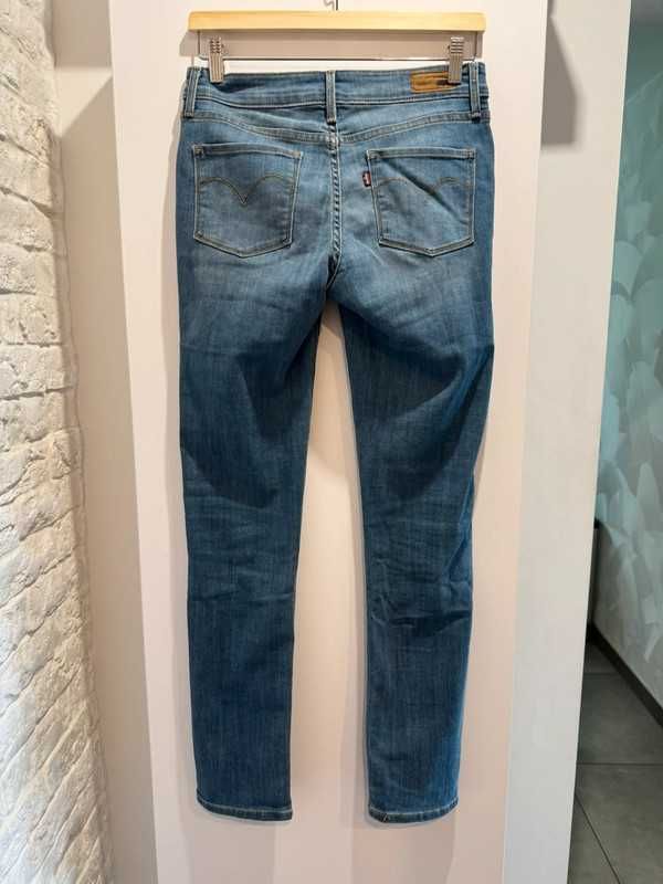 jeansy skinny levis w27 l32 slight curve mid rise slim