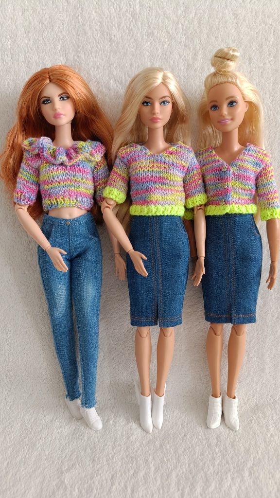 Sweter dla Barbie, ubranko dla Barbie, made to move