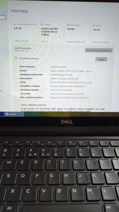 Laptop Dell latitude 7390 2-in-1 z funkcja tabletu