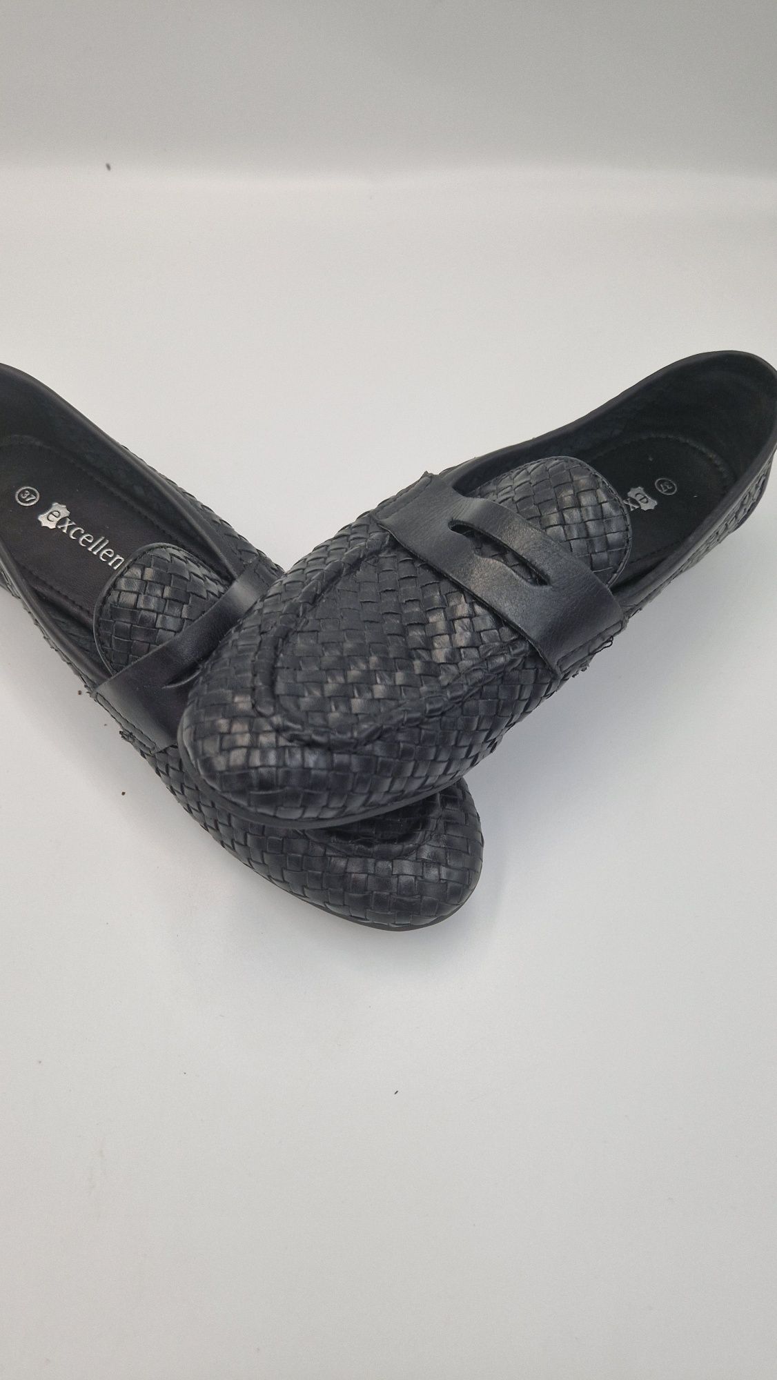 Mokasyny, buty skórzane, niesznurowane mokasyny 37