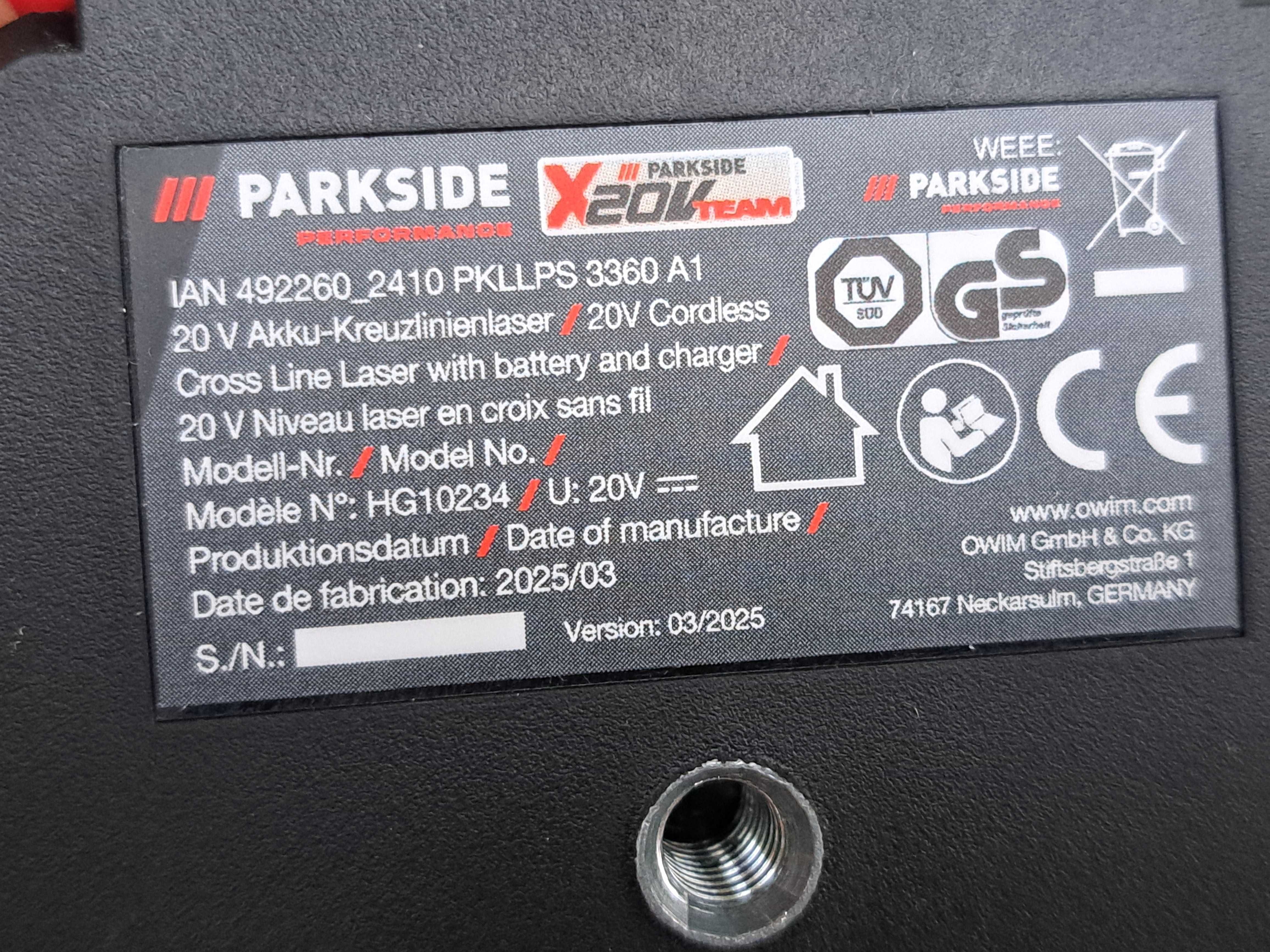 Parkside лазерний рівень нівелір професійний нивелир