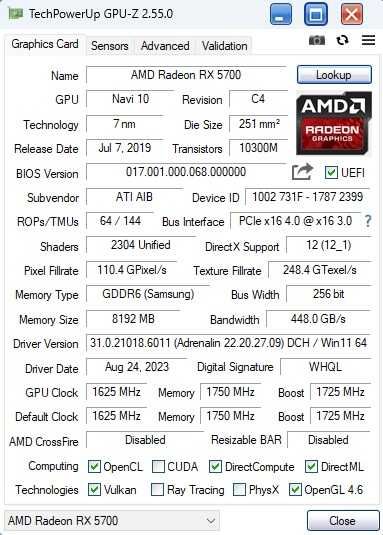 SOYO AMD RX 5700 8GB Graphics Card GDDR6
