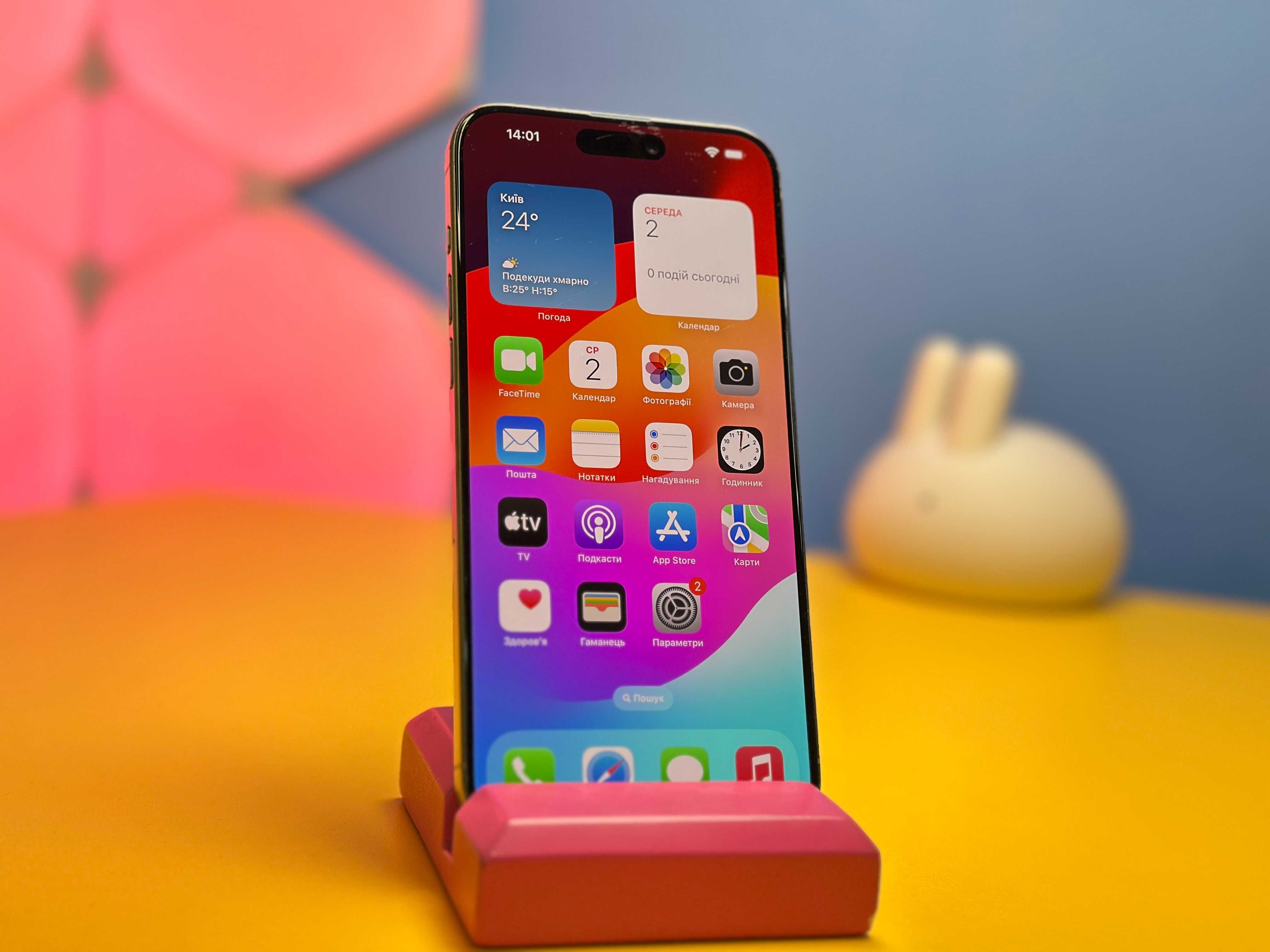 Смартфон Apple iPhone 15 Pro Max 256GB Natura (138395) Б/У З ГАРАНТІЄЮ