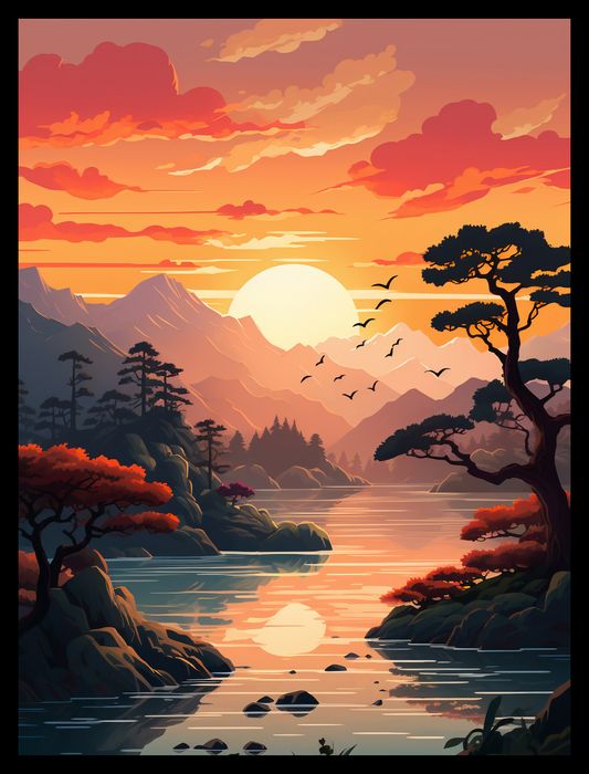 Plakat 30x40cm Złoty Zachód