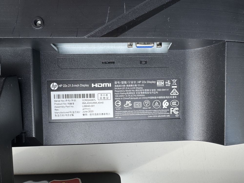 Monitor HP 22x 144Hz