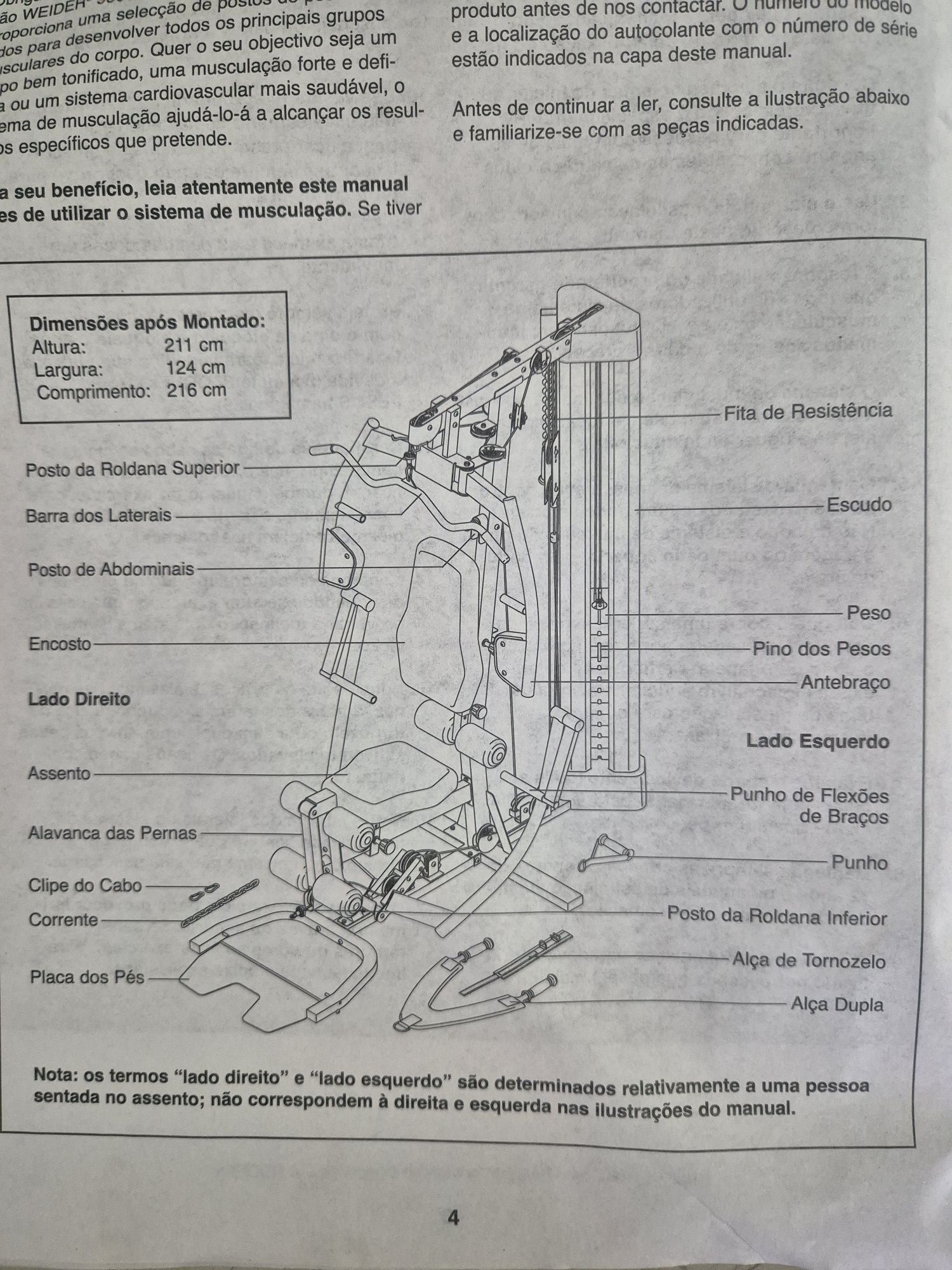 Equipamentos de ginásio e musculação