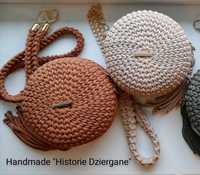 Crochet round bag, rękodzieło handmade