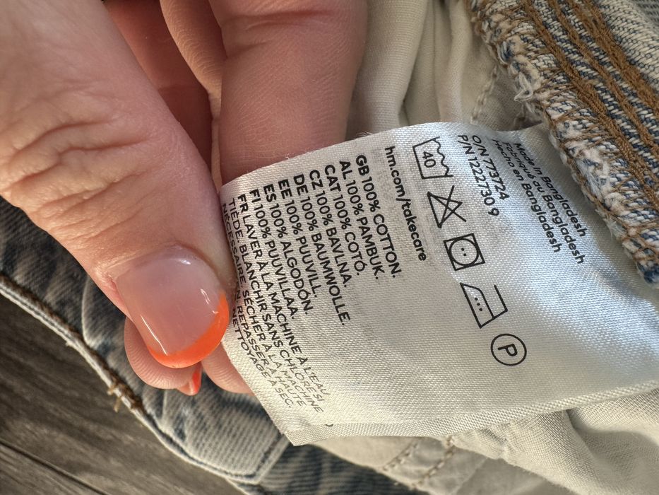 Spodnie jeans H&m cargo bojówki M/L