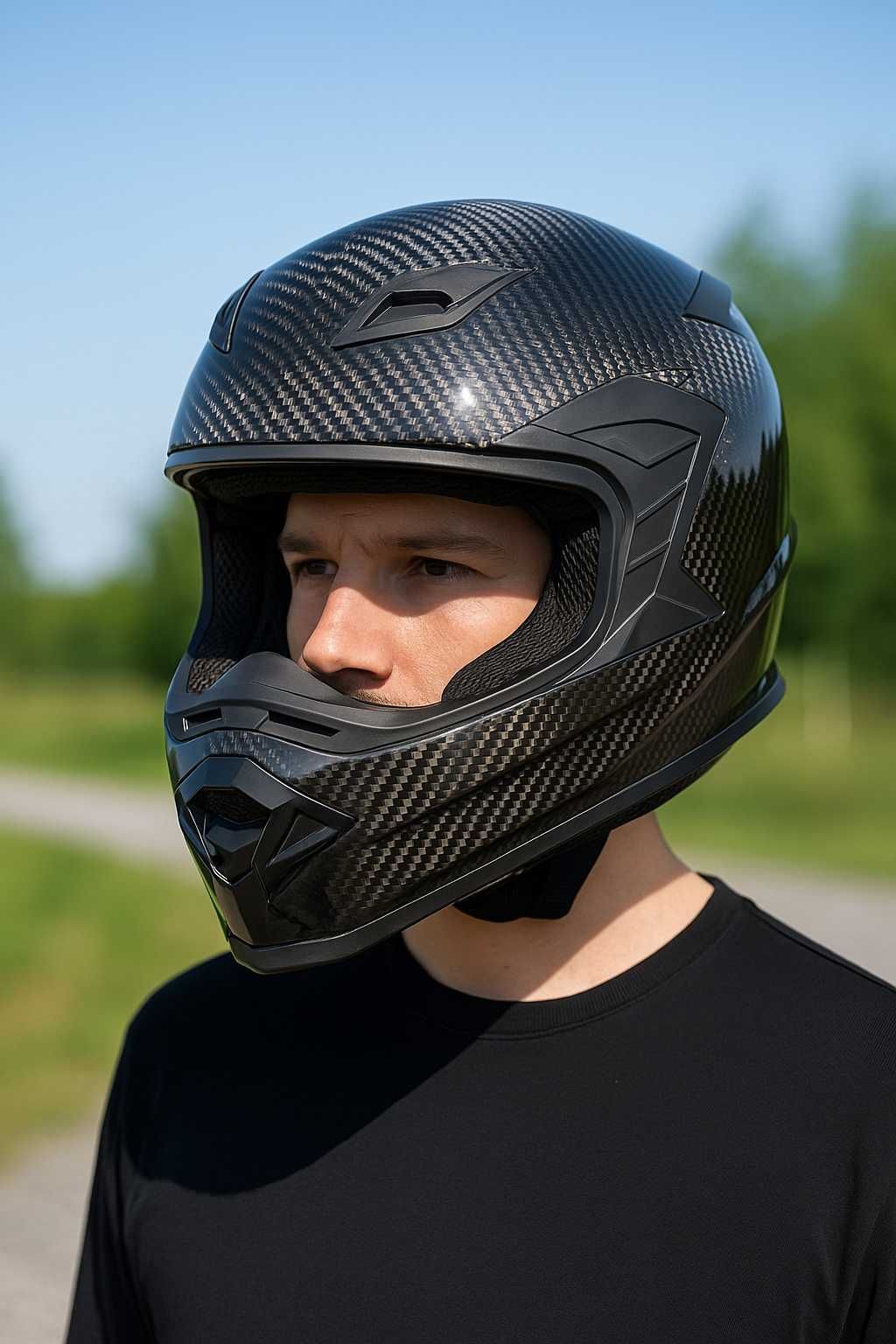 VOSS HELMET kask rowerowy full face szczękowy cross quad połysk M