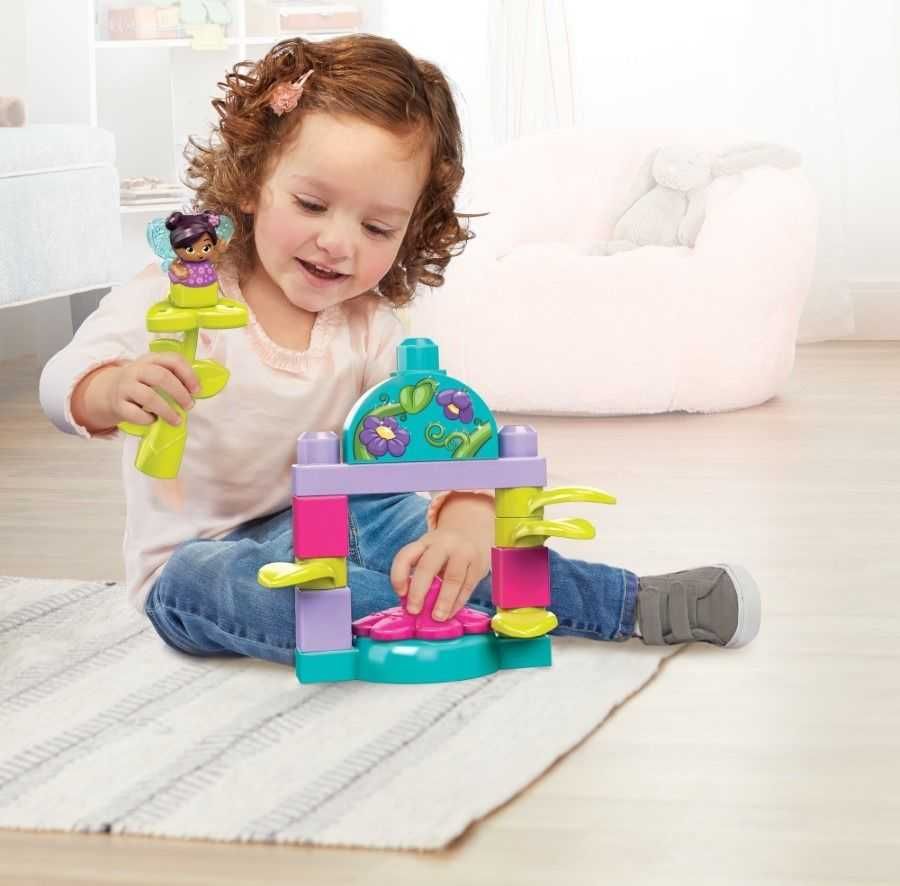 Fisher-Price Mega Bloks Ogród Kwiatowy wróżka z błyszczącymi skrzydełk