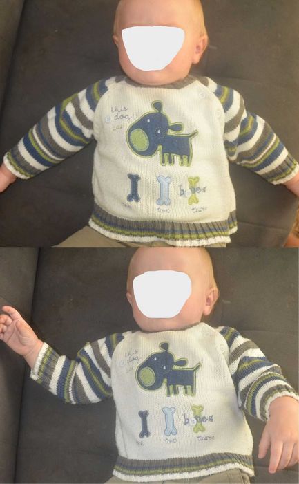 Zimowy zestaw ubranek rozm.74- 7szt