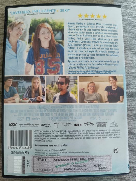 DVD dos Os Miúdos Estão Bem